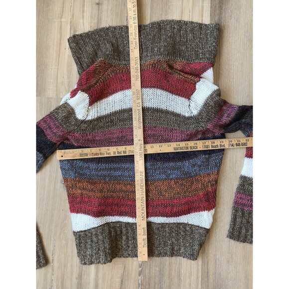 Miss Ashley Rainbow Knit Cardigan SzS Jacket Women/Teens Asymmetric Hem Western - Picture 9 of 16
